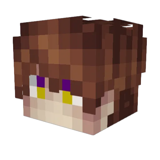 Daferrius Minecraft avatar head, 3D render
