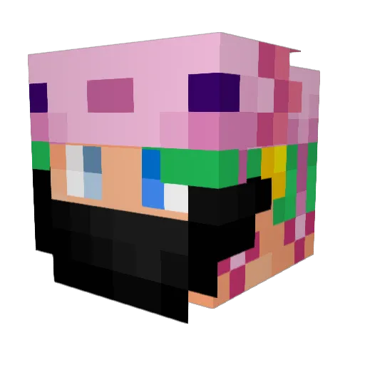 Daffabahsin Minecraft avatar head, 3D render