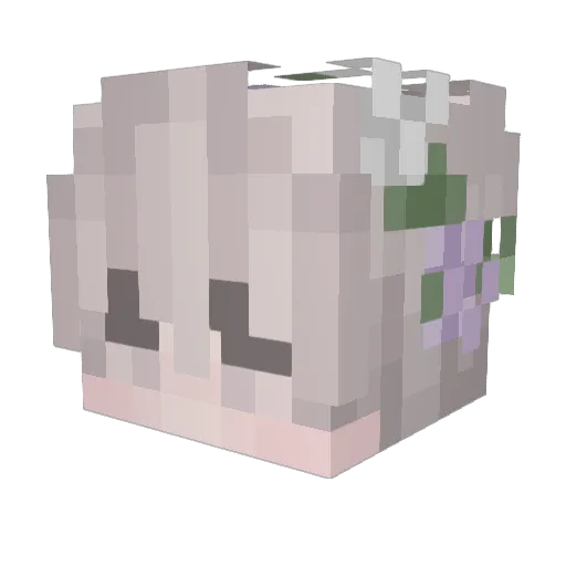 DaffodilVase Minecraft avatar head, 3D render