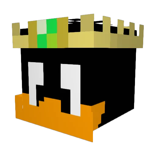 Daffy_Pato_Duck Minecraft avatar head, 3D render