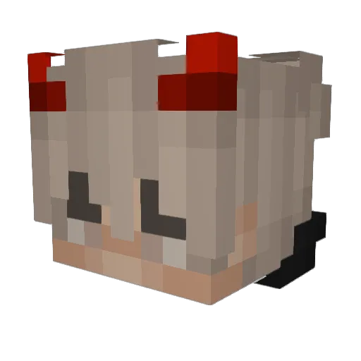 Daffybeast Minecraft avatar head, 3D render
