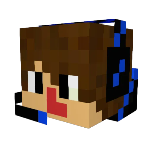 Daficek Minecraft avatar head, 3D render