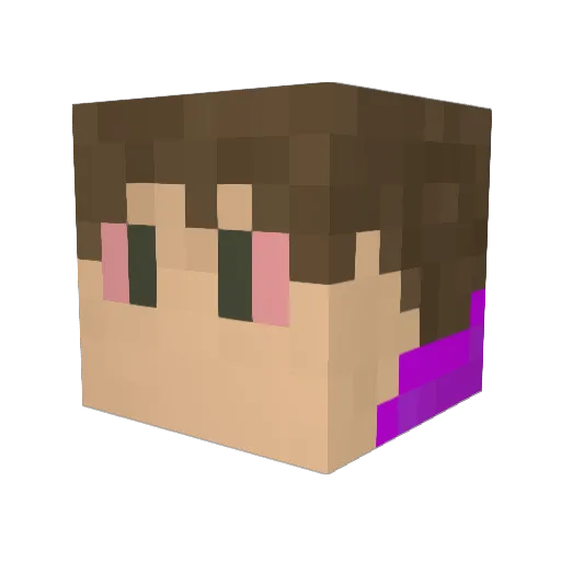 Dafie_ Minecraft avatar head, 3D render