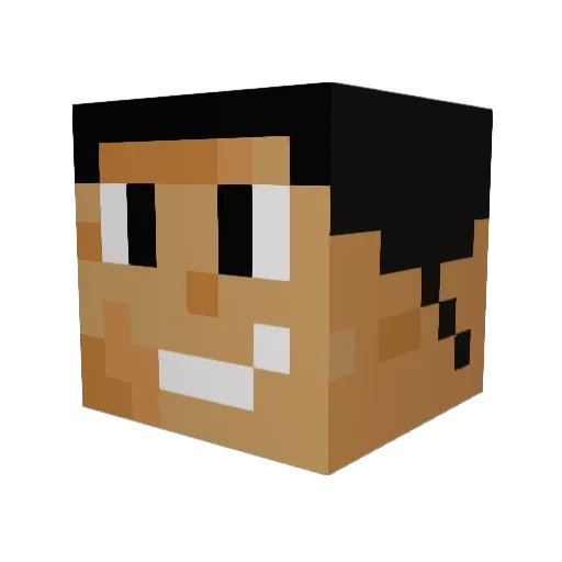 Dafio23 Minecraft avatar head, 3D render