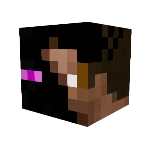 Dafkoo Minecraft avatar head, 3D render