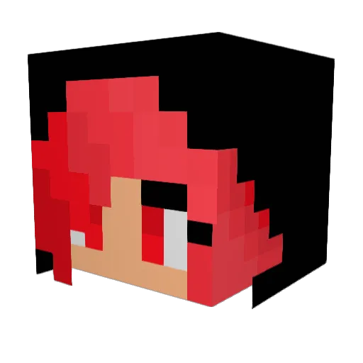 Dafluffycool Minecraft avatar head, 3D render