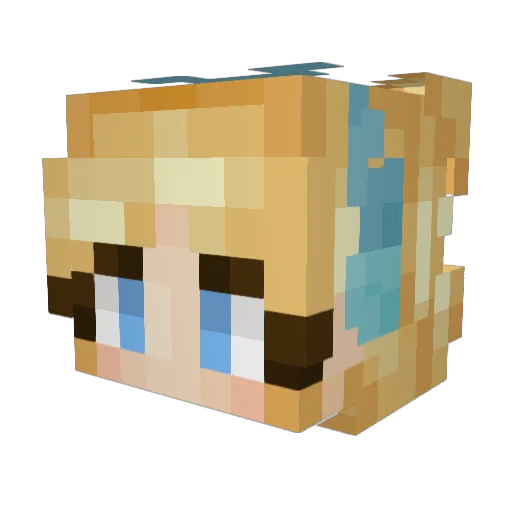 Dafne22 Minecraft avatar head, 3D render