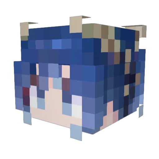 Dafneeeee Minecraft avatar head, 3D render