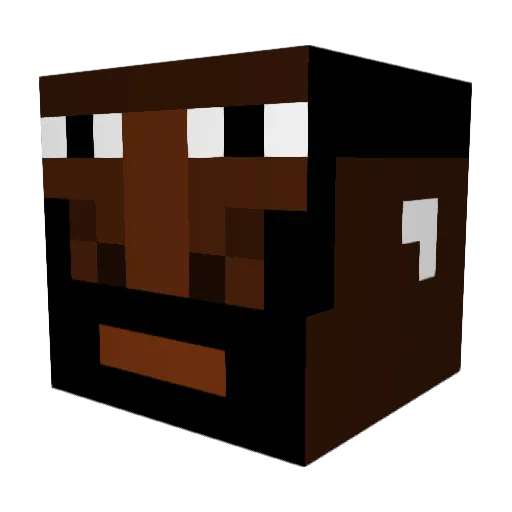 DaftBangalter Minecraft avatar head, 3D render