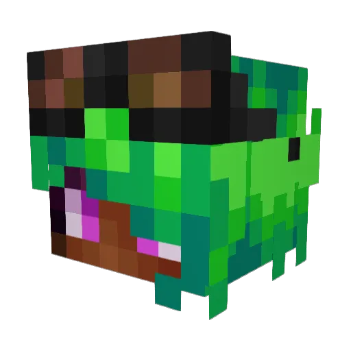 DaftFishie Minecraft avatar head, 3D render