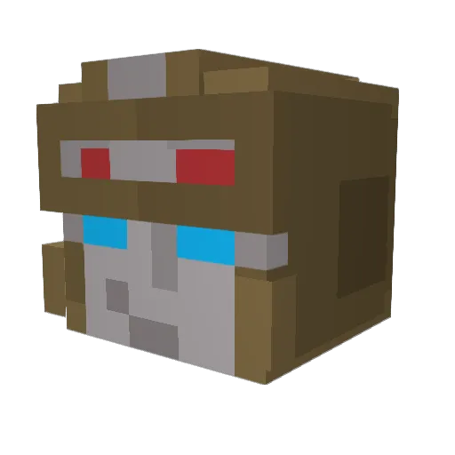 DaftPunker909 Minecraft avatar head, 3D render