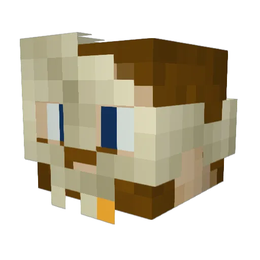 Daftdigit Minecraft avatar head, 3D render