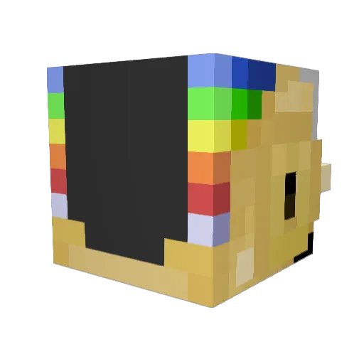 DafterX Minecraft avatar head, 3D render