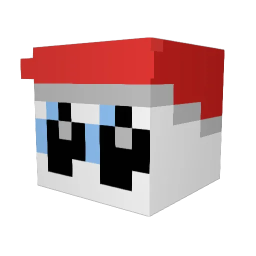 Dafters1 Minecraft avatar head, 3D render