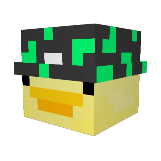 Daftest_Duck Minecraft avatar head, 3D render