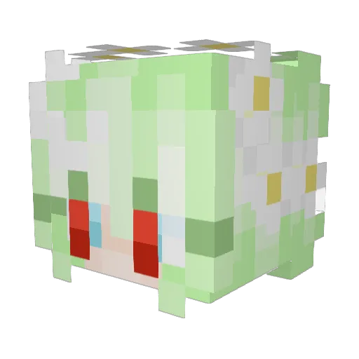 Dafuhl Minecraft avatar head, 3D render