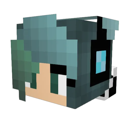 DafuqTonii Minecraft avatar head, 3D render
