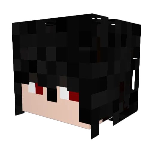 DafutoResu Minecraft avatar head, 3D render