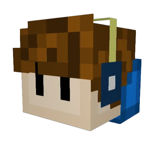 Dagamezz Minecraft avatar head, 3D render