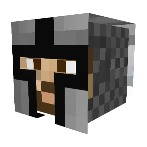 Daganshou Minecraft avatar head, 3D render