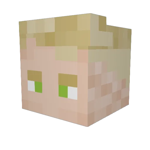 Dagaos_02 Minecraft avatar head, 3D render