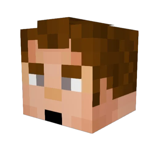 DagelijksM Minecraft avatar head, 3D render