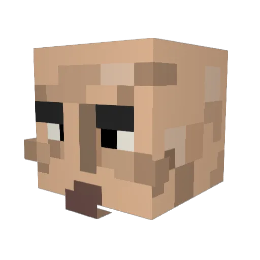 DagerDag Minecraft avatar head, 3D render