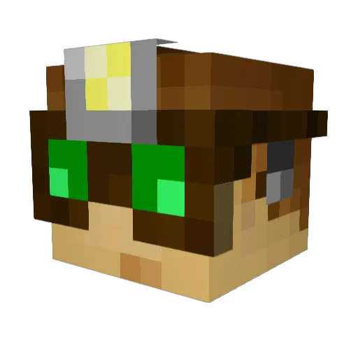 Dagger108 Minecraft avatar head, 3D render