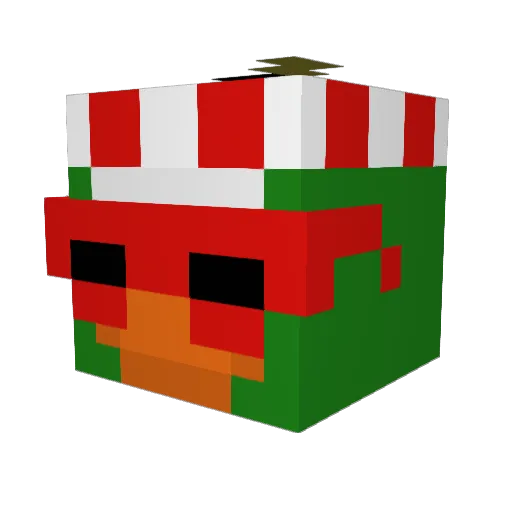 DaggerDxk Minecraft avatar head, 3D render