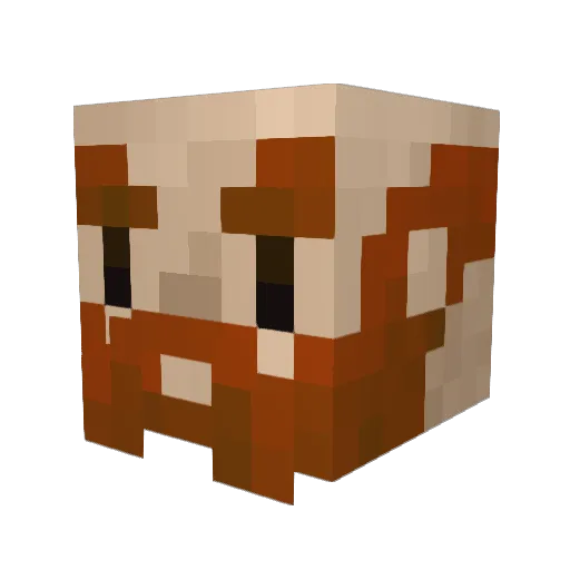 Daggerdan Minecraft avatar head, 3D render