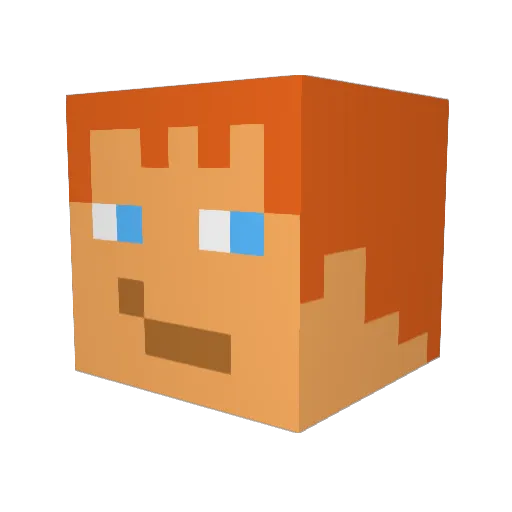 Daggerfell Minecraft avatar head, 3D render
