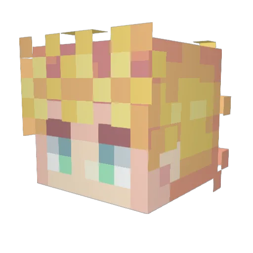 Daggetbeaves Minecraft avatar head, 3D render