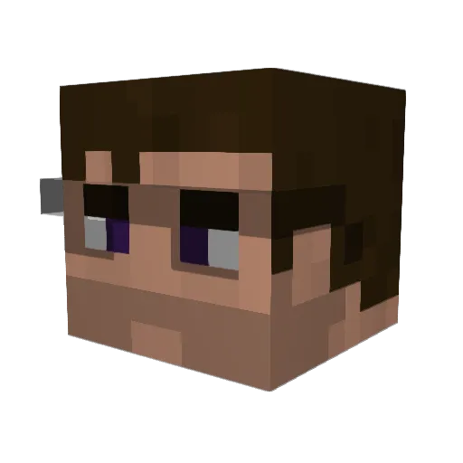 Daggoth Minecraft avatar head, 3D render