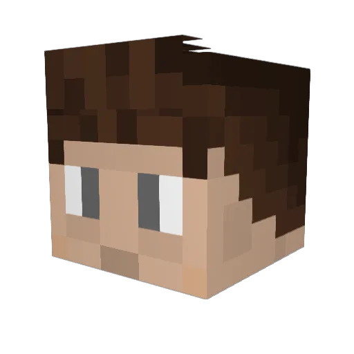Daghran Minecraft avatar head, 3D render