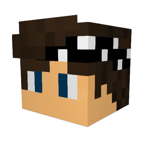 Dagibeehindert Minecraft avatar head, 3D render