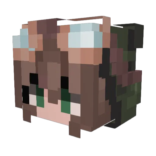 Daginnheart Minecraft avatar head, 3D render