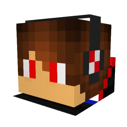 Dagnorb_ Minecraft avatar head, 3D render