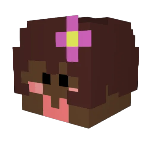 Dago Minecraft avatar head, 3D render