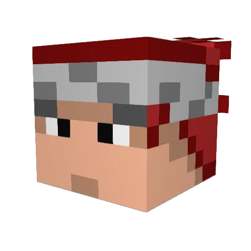 DagobertZ Minecraft avatar head, 3D render