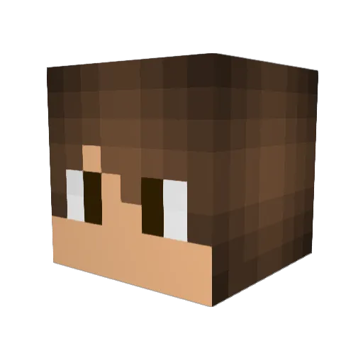 Dagobob Minecraft avatar head, 3D render