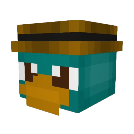 Dagoober Minecraft avatar head, 3D render