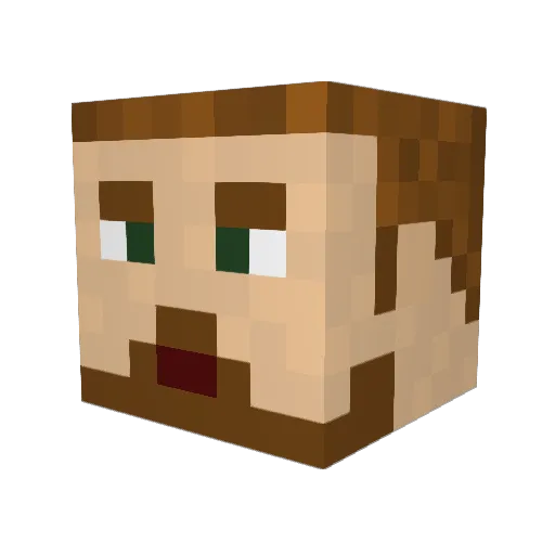 Dagor999 Minecraft avatar head, 3D render