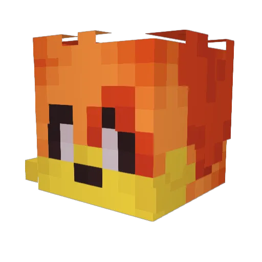 Dagraozin Minecraft avatar head, 3D render