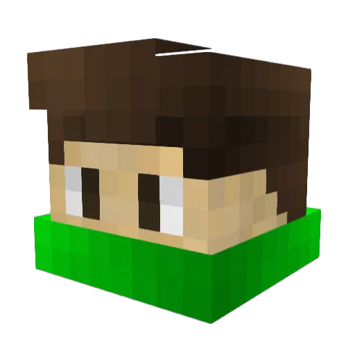 Dagtex Minecraft avatar head, 3D render