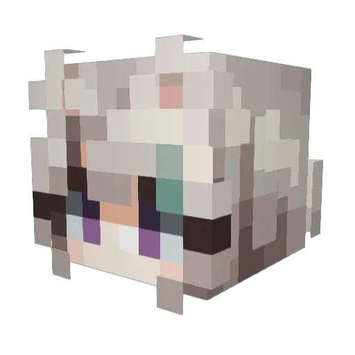 Daguinn Minecraft avatar head, 3D render