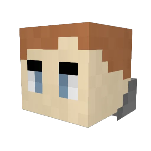 Dagundr Minecraft avatar head, 3D render