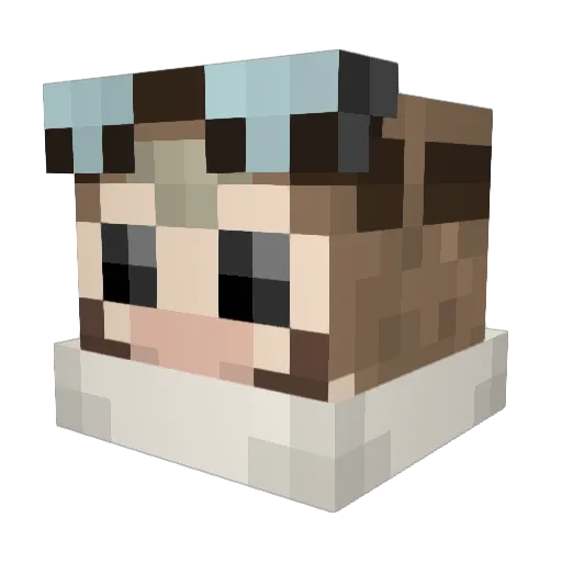 DahFuhrer Minecraft avatar head, 3D render