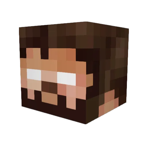 Dahakeen Minecraft avatar head, 3D render