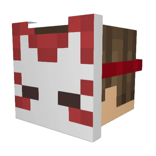 Daheen Minecraft avatar head, 3D render