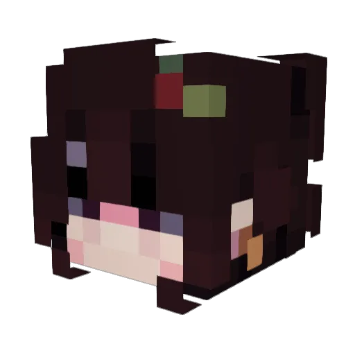 Dahlea Minecraft avatar head, 3D render